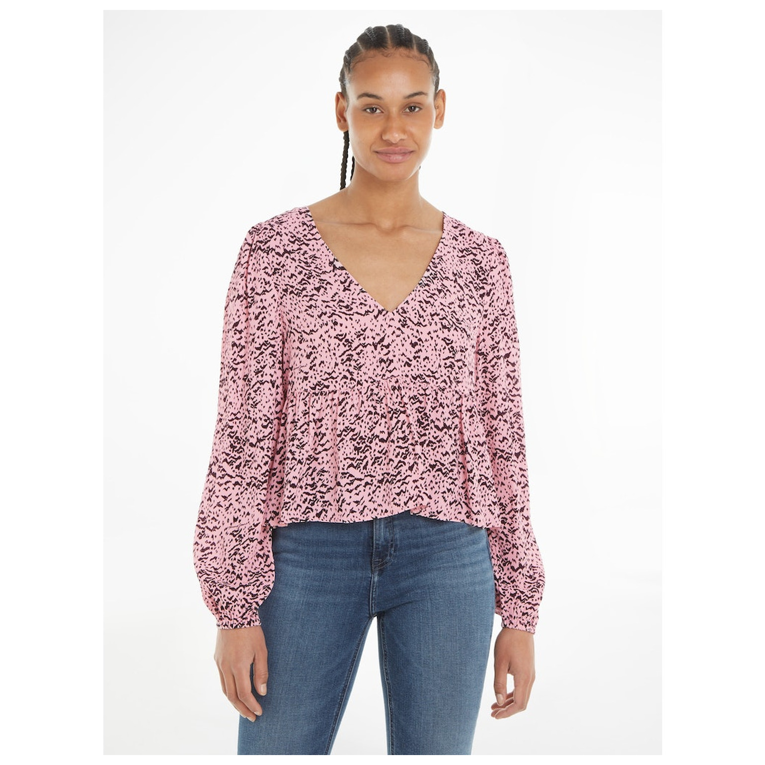 Tommy Jeans TJW GATHERED WILD TEXTURE BLOU