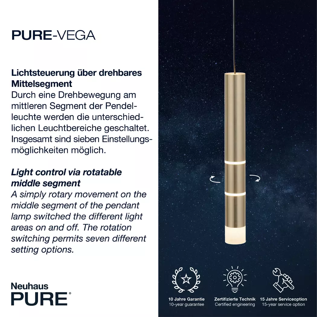 LED-Pendelleuchte Pure Vega