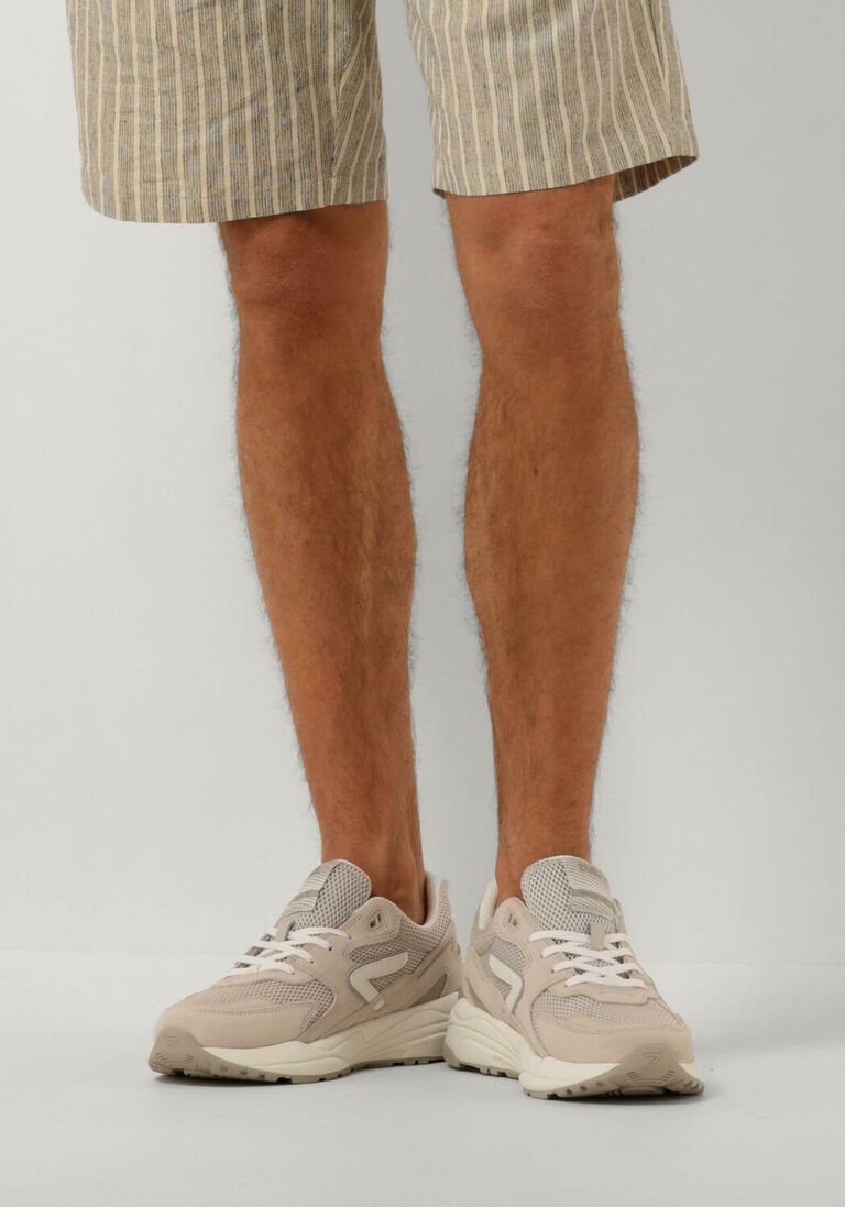 HUB beige hub lage sneakers grid-m
