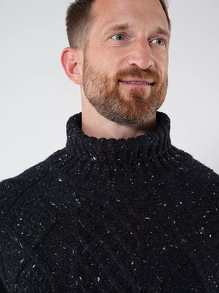 ELEVENTY Rollkragenpullover dunkelblau