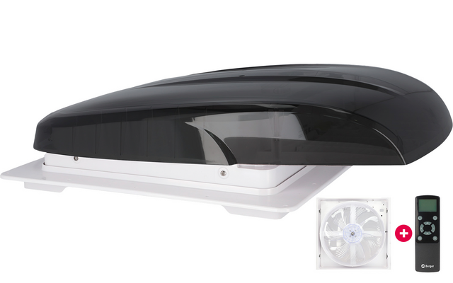 Berger Dachhaube Plus Fan mit Ventilationssystem 12 V 40 x 40 cm