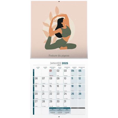 Calendrier illustré BOUCHUT 30 x 30 cm ZEN 70 %