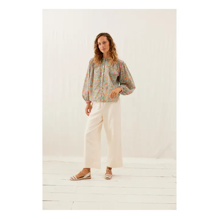 Louise Misha Blouse Jane Coton Bio - Collection Femme | Bleu