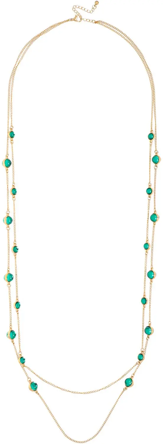 Layering Kette - Green Marble