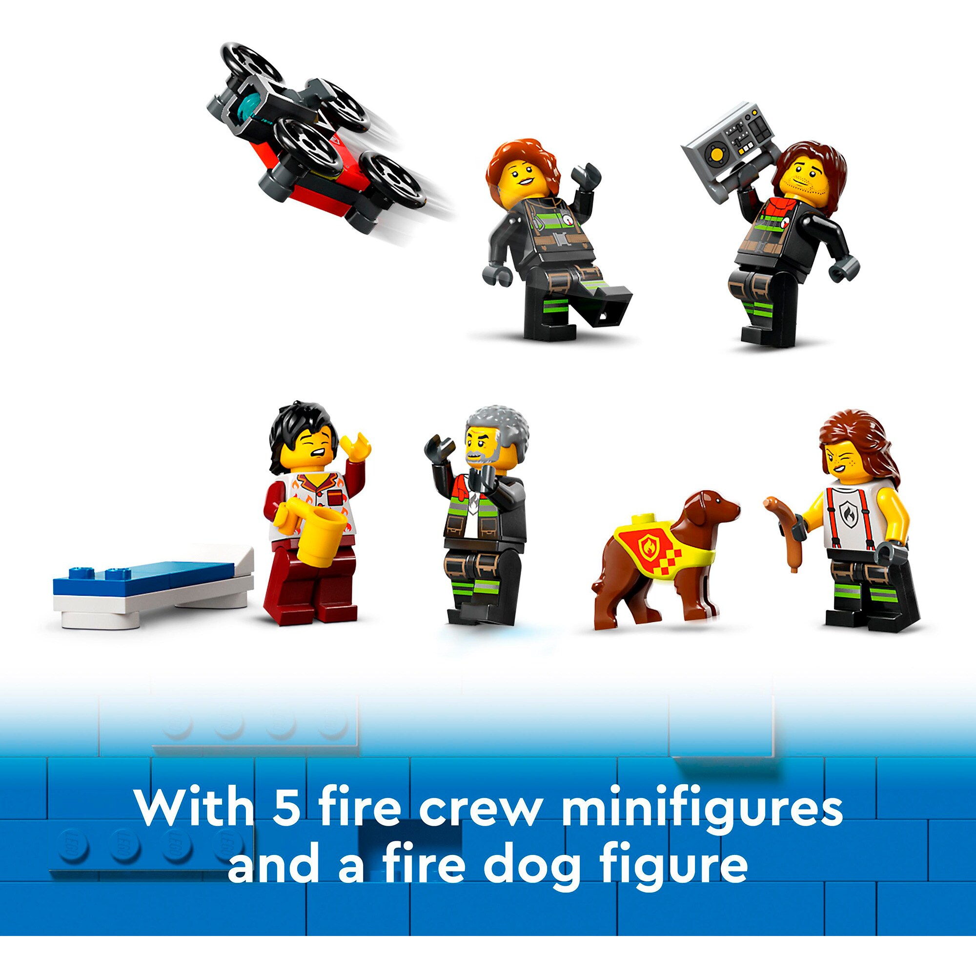 LEGO Konstruktionsspielzeug City Feuerwehrstation mit Drehleiterfahrzeug