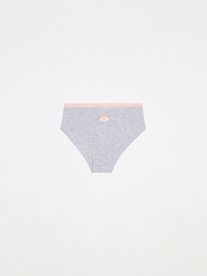 Pacote com 7 calcinhas hipster estampadas - Cores variadas