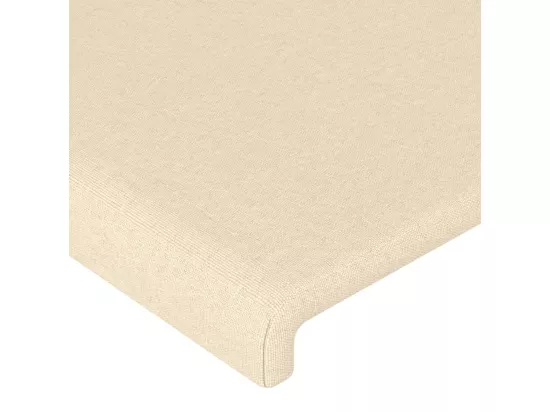 Tête de lit avec oreilles Crème 203x23x118/128 cm Tissu