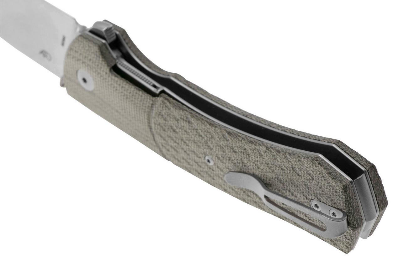 Viper Safe V6016CG3D Böhler M390, Green Canvas Micarta zakmes, Fabrizio Silvestrelli design