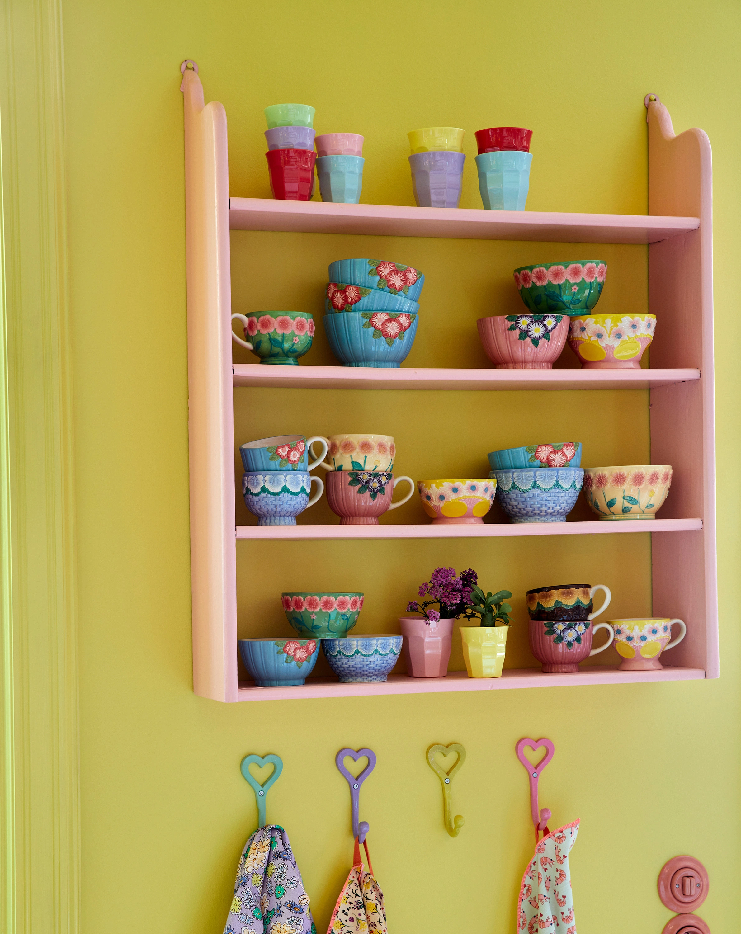 Melamin-Becher YIPPIE YIPPIE YEAH - SMALL 6er-Pack in bunt