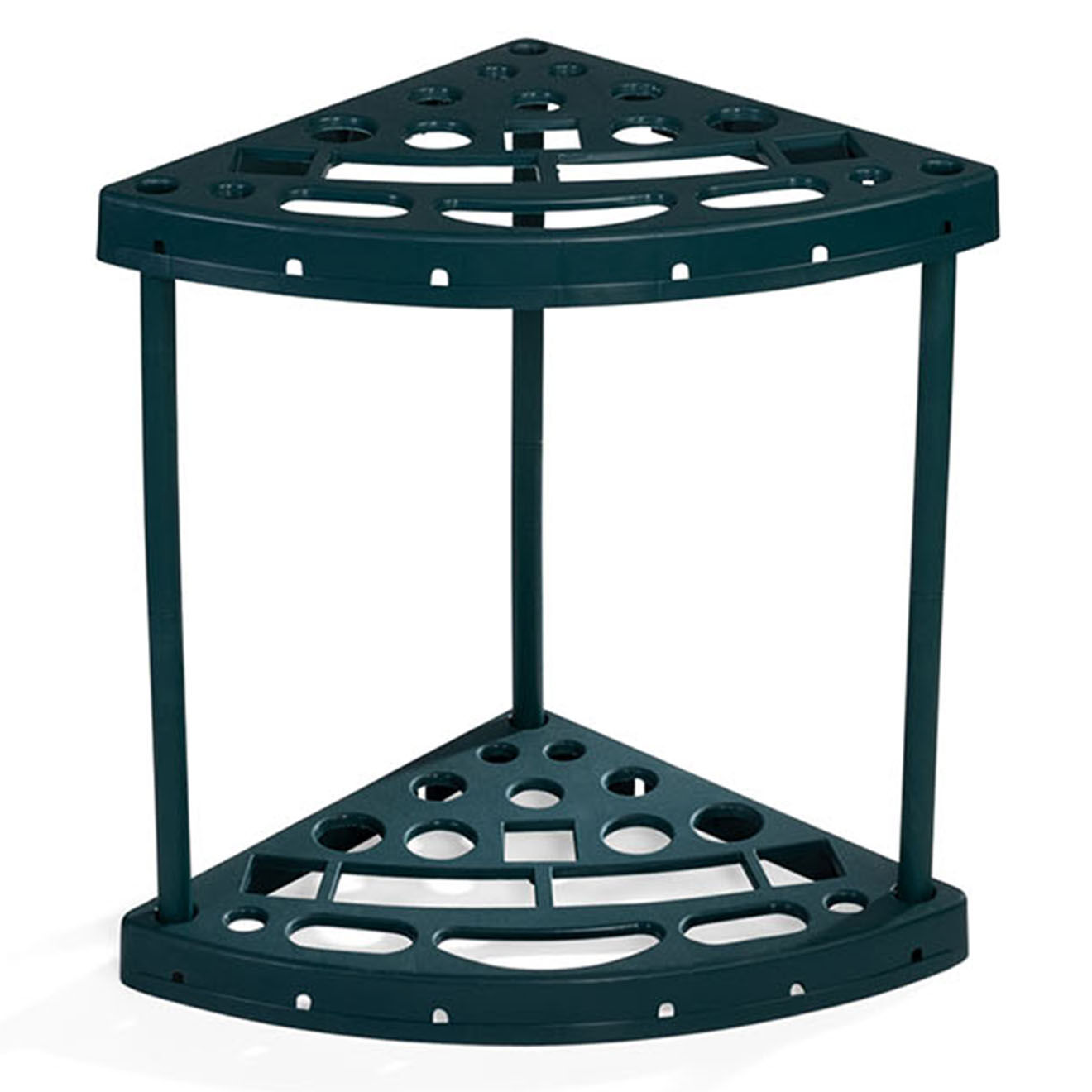 Pratik Garden Rack d'angle pour outils de jardin vert  - 43x43x59 cm
