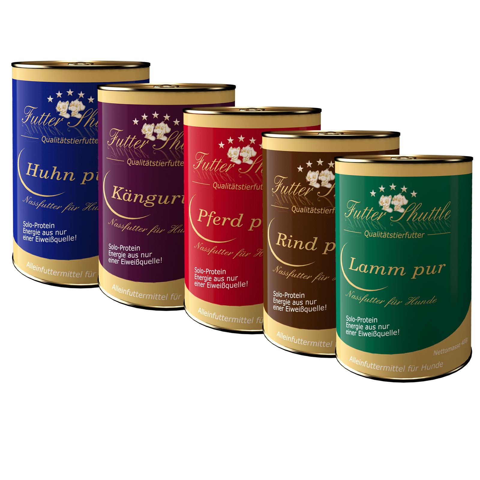 Sparpaket Getreidefeies Hunde Nassfutter Solo Protein
