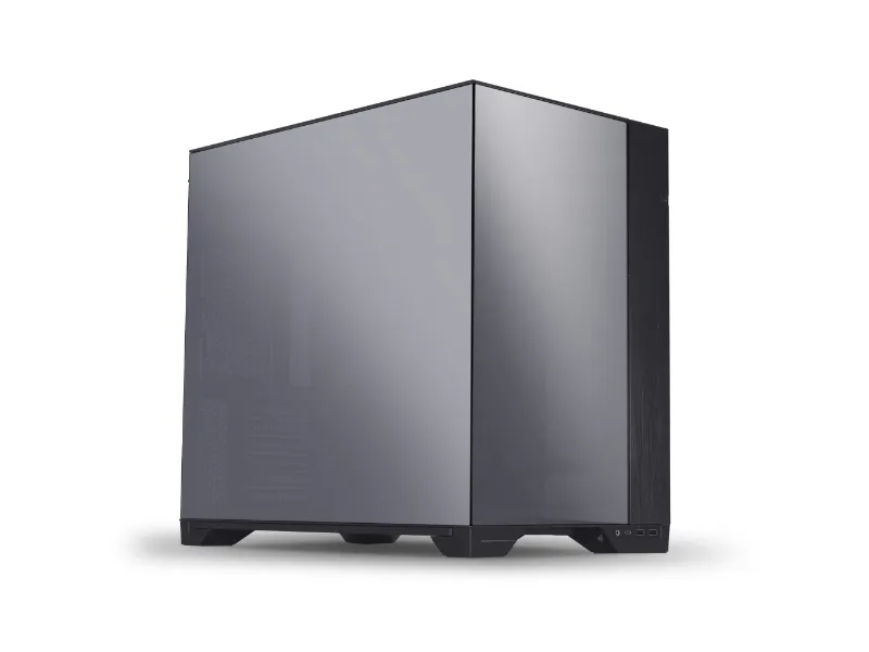 Lian Li O11 Vision - Tower - udvidet ATX - sidepanel med vindue (hærdet glas) - ingen strømforsyning - krom - USB/Lyd