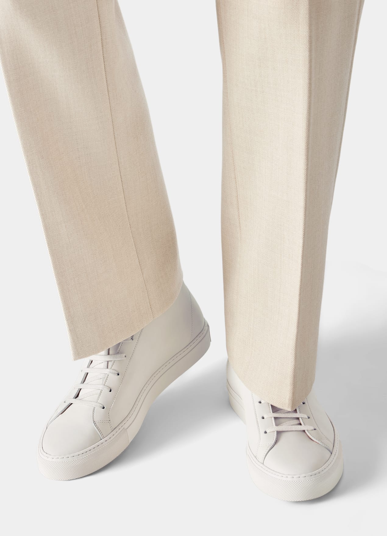 Sneakers montantes blanc cassé