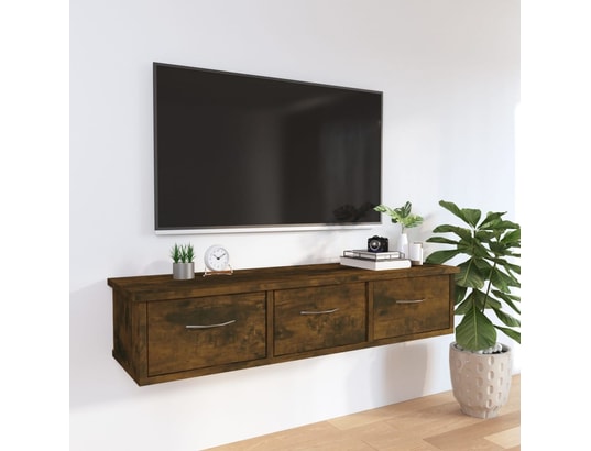 VIDAXL - Etagère Armoire murale chêne fumé 88x26x18,5 cm bois d'ingénierie
