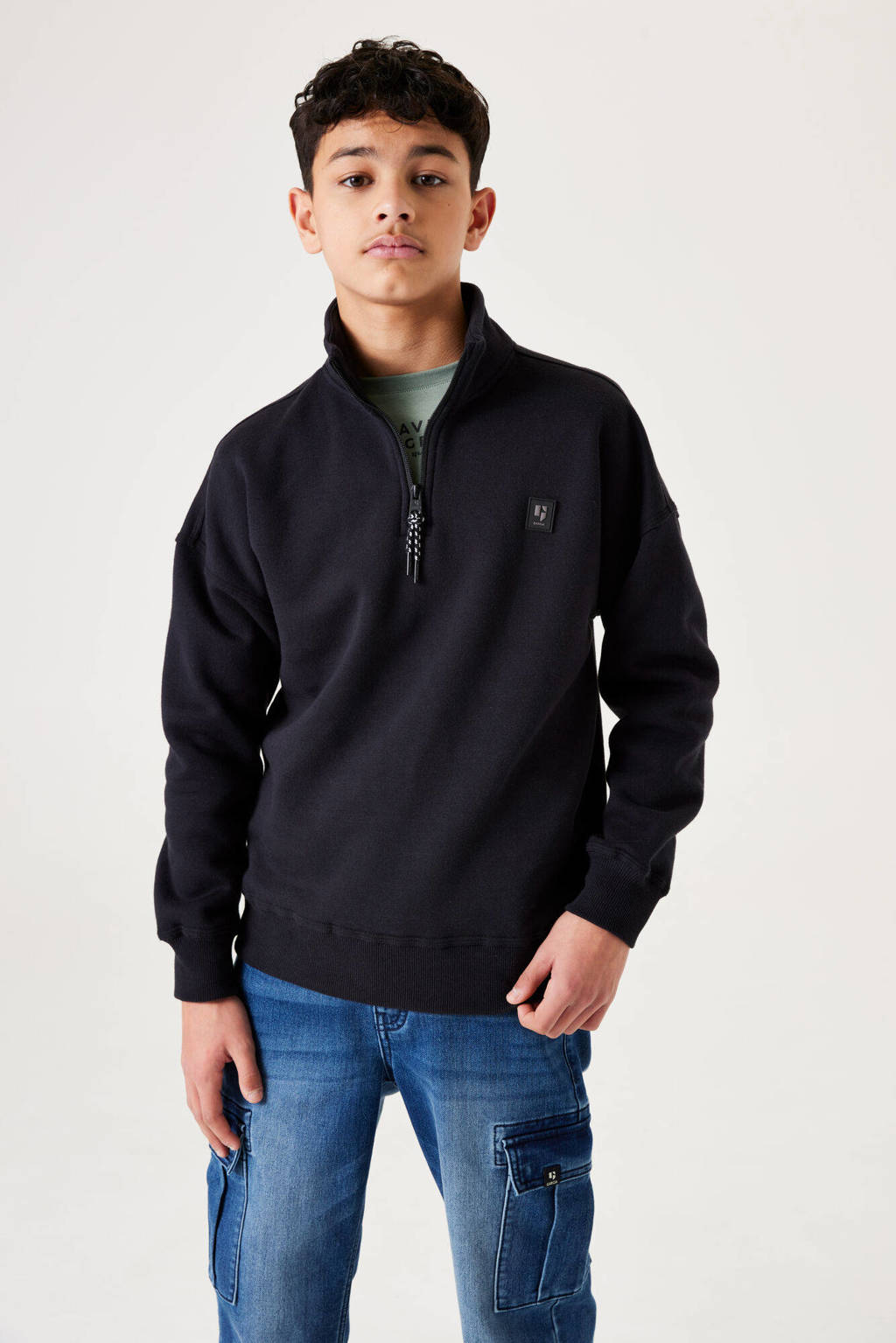 Garcia sweater met backprint zwart/wit