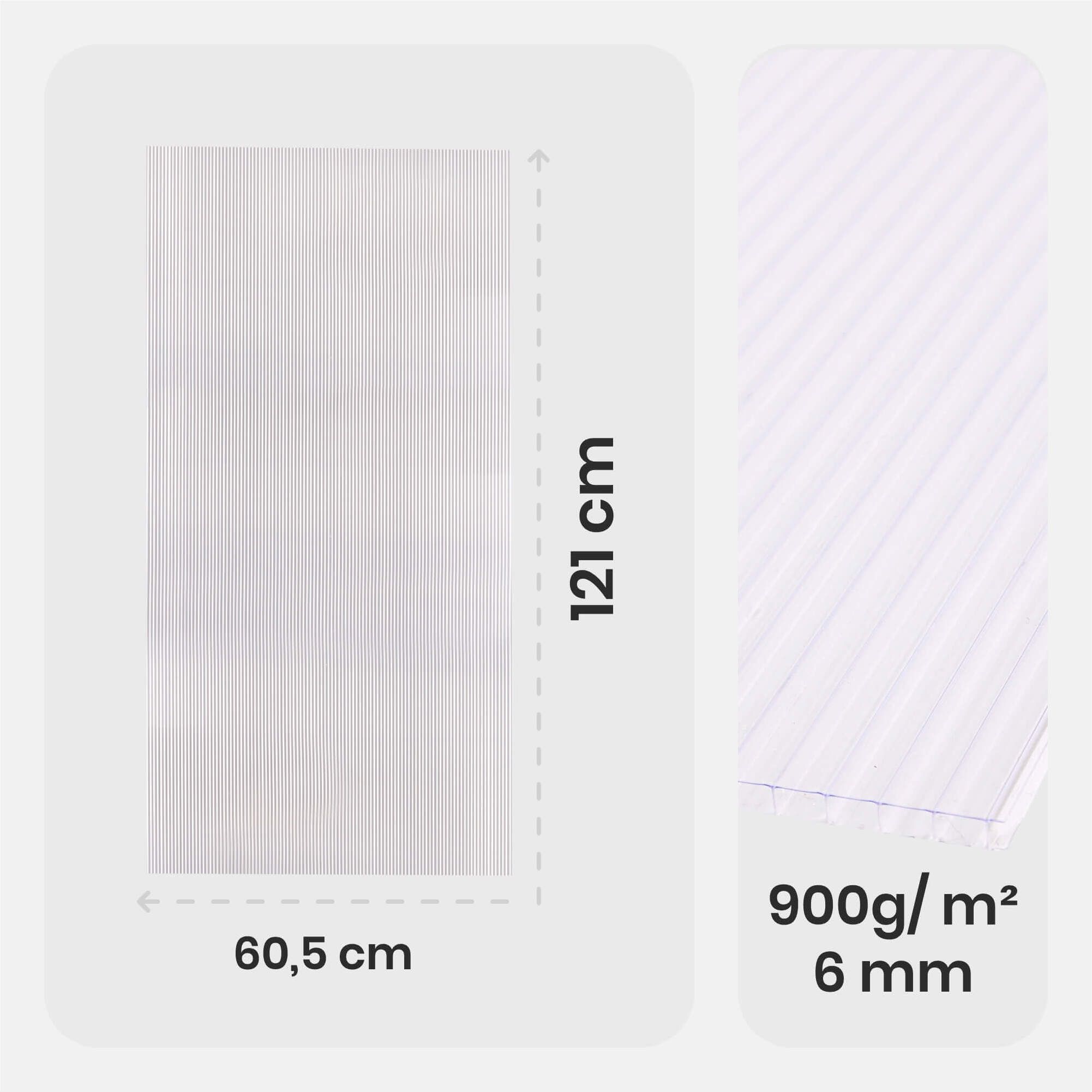 Polycabonat Hohlkammerstegplatten 10er-Set