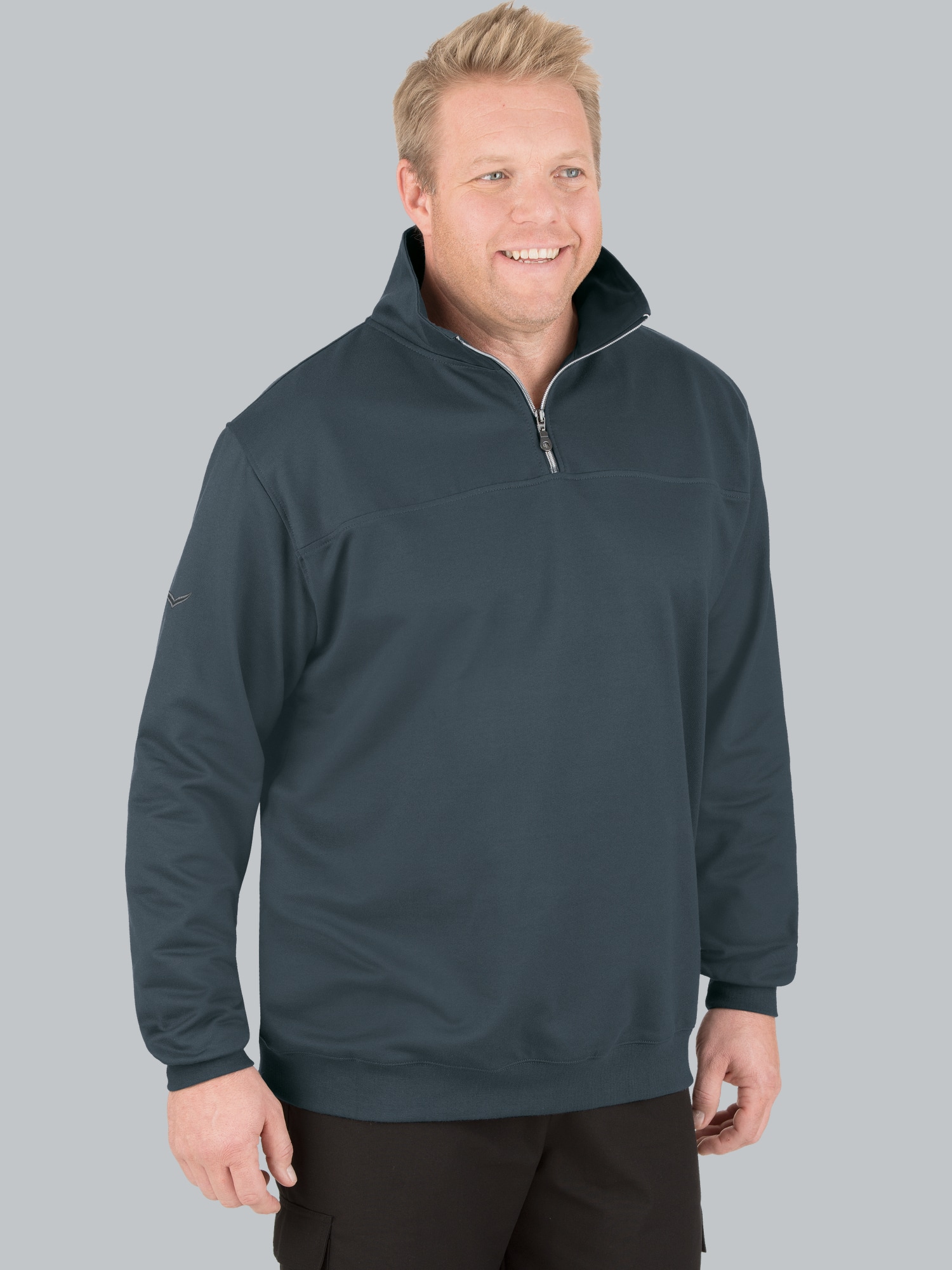 Sweatshirt mit Reißverschluss Anthrazit