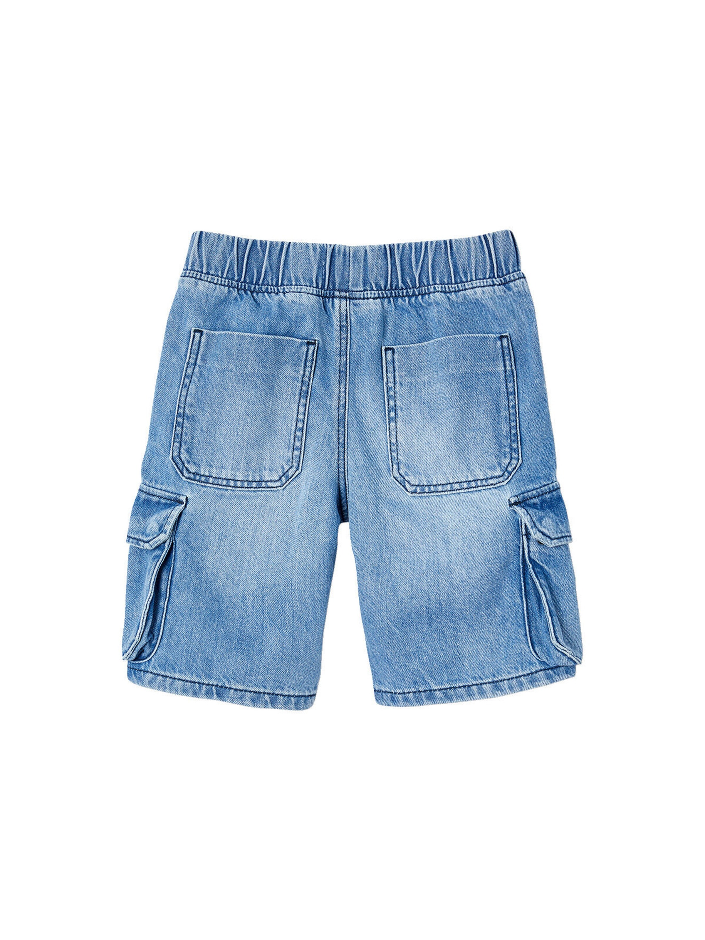 Vertbaudet Jungen Cargo-Shorts mit Dehnbund double stone