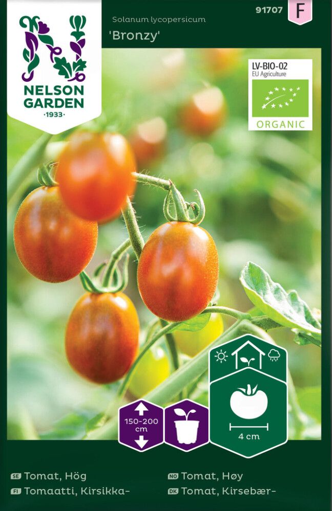 GRØNNSAKSFRØ NELSON GARDEN CHERRYTOMAT BRONZY
