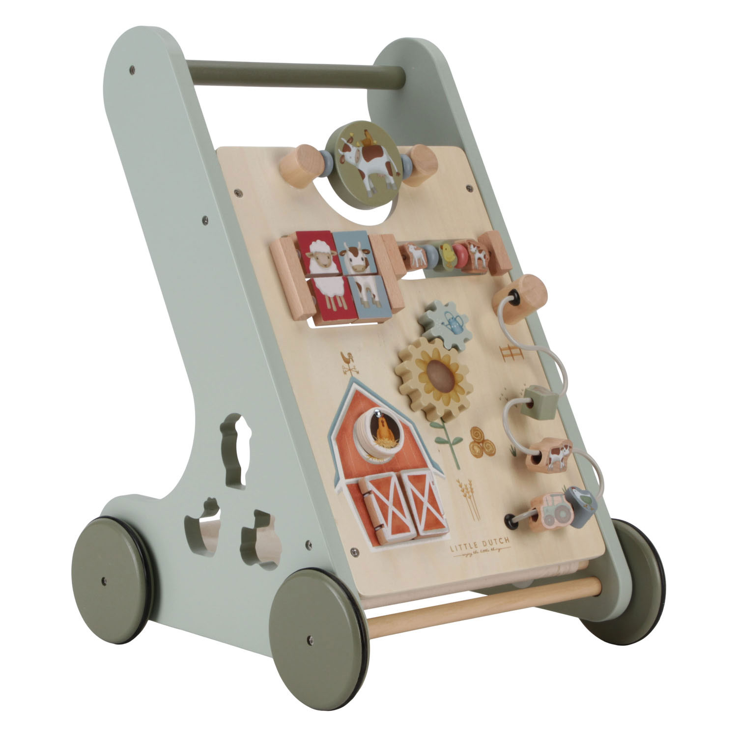 Little Dutch Houten Activiteiten Loopwagen Little Farm FSC