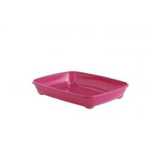 Caixa de areia rosa brilhante para gatos