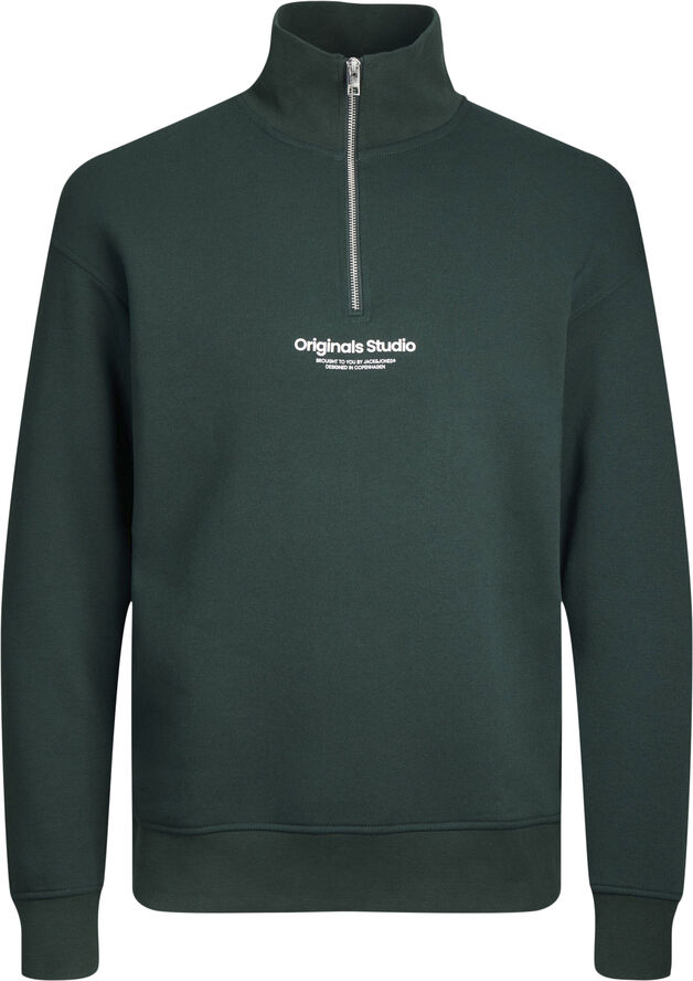 Jack & Jones JORVESTERBRO SWEAT QUARTER ZIP HN S Magical forest