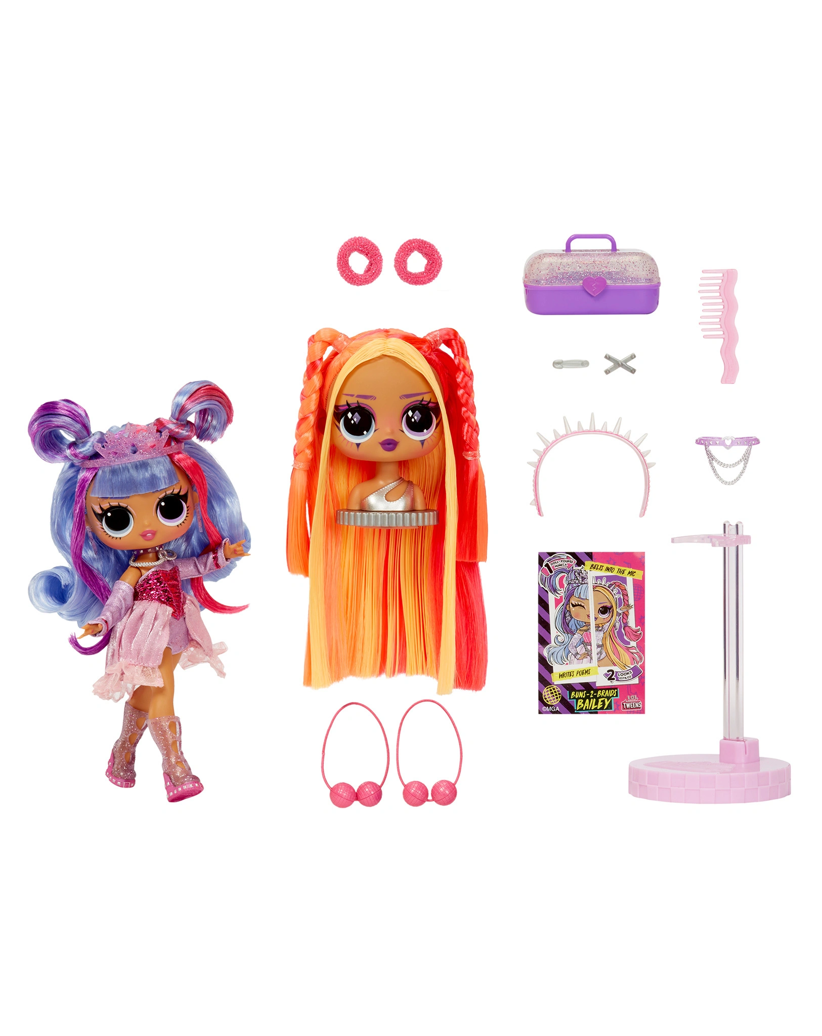 Fashionpuppe TWEENS SURPRISE SWAP - BUNS-2-BRAIDS-BAILEY