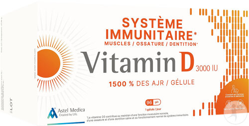 Vitamine D 3000UI 96 Gélules