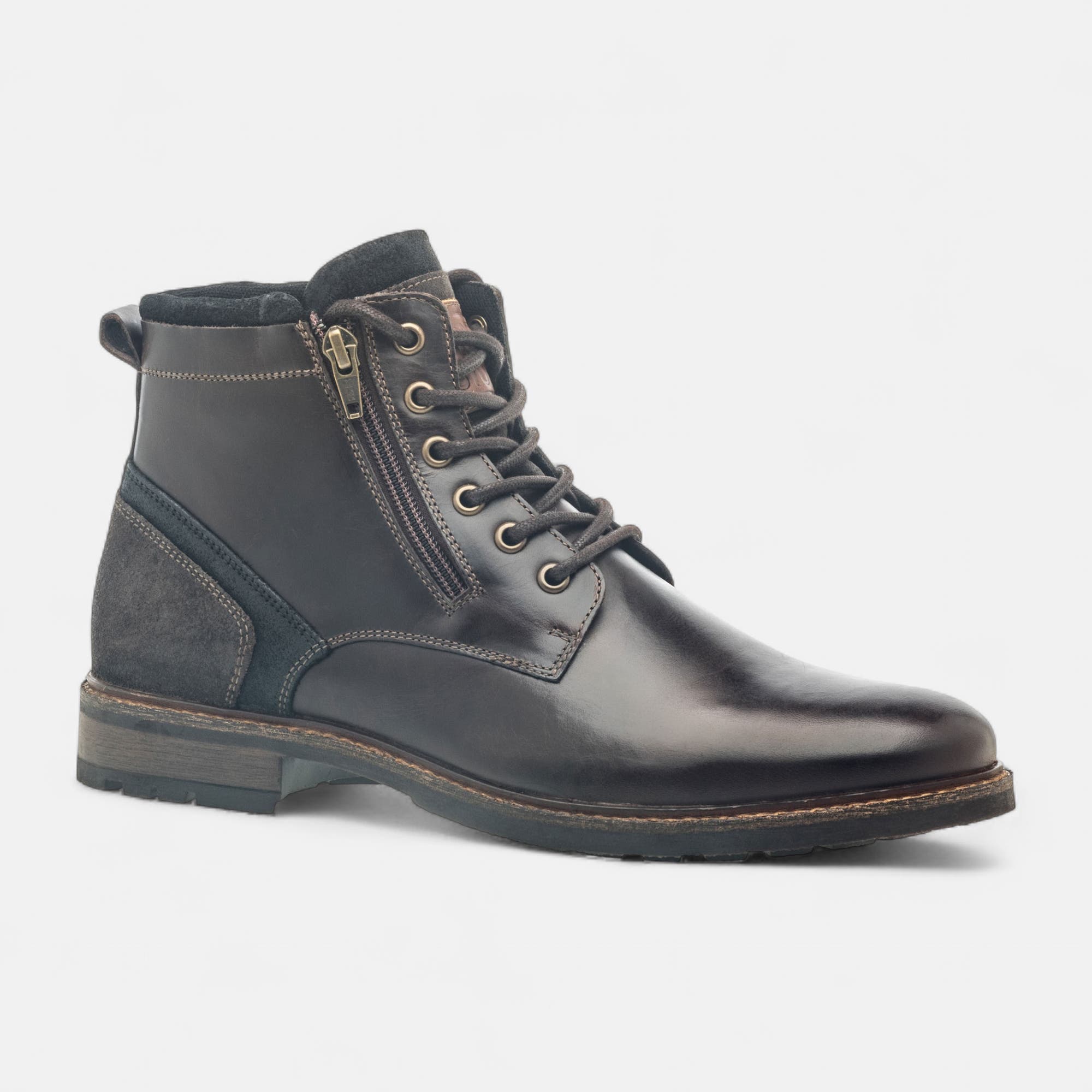 Boots Homme en cuir marron