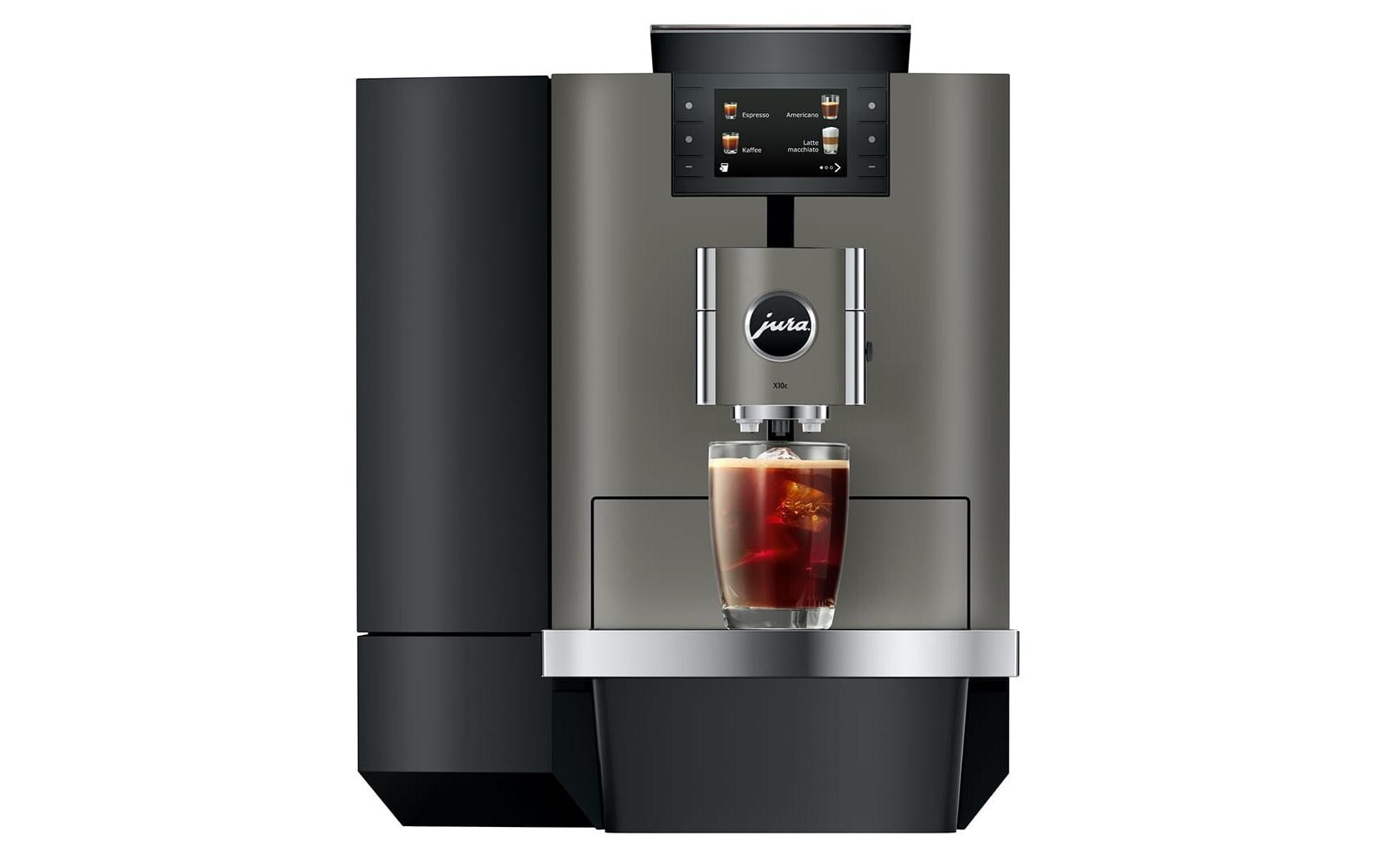 Kaffeevollautomat X10c Dark Inox (SA)<br>Zwei-Tassen-Vollautomat für eine Vielzahl von Kaffeegetränken