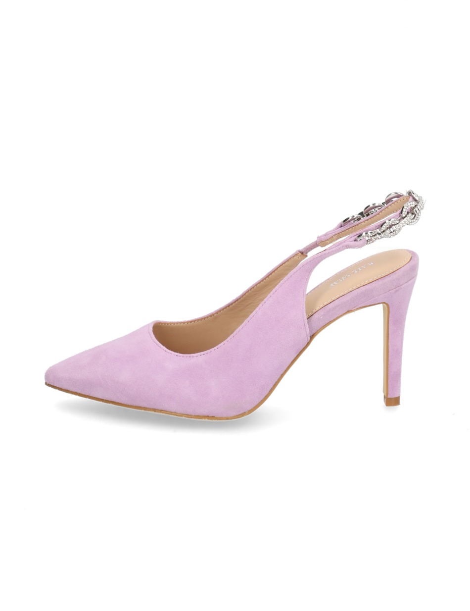 Veloursleder Slingpumps