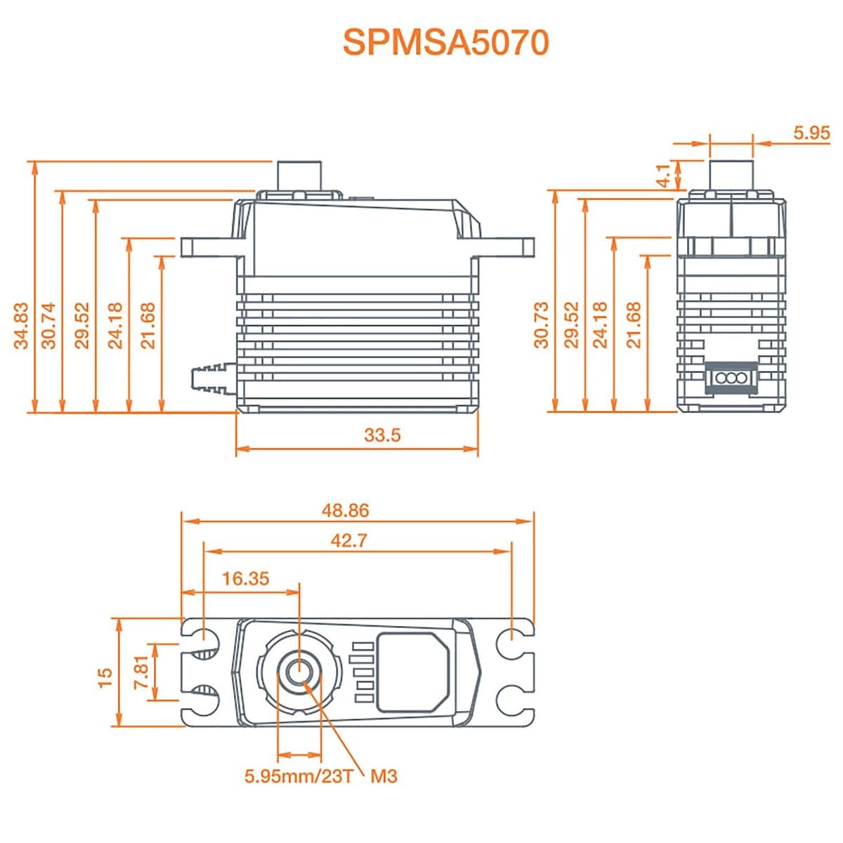 Spektrum A5070 Mini Digital HV Servo 13.7kg/0.07s