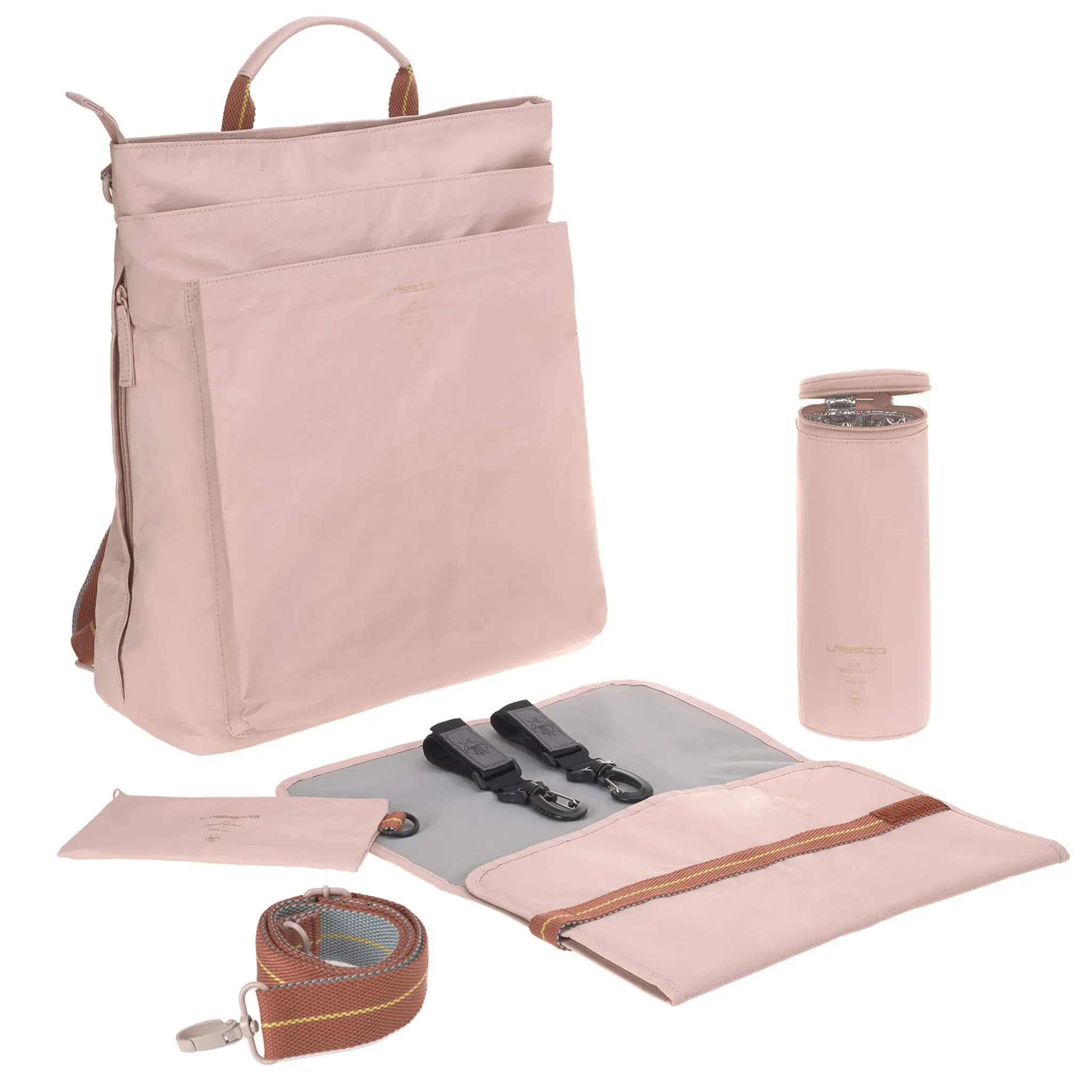 Lassig Sac à Couches à Dos Tyve - Rose