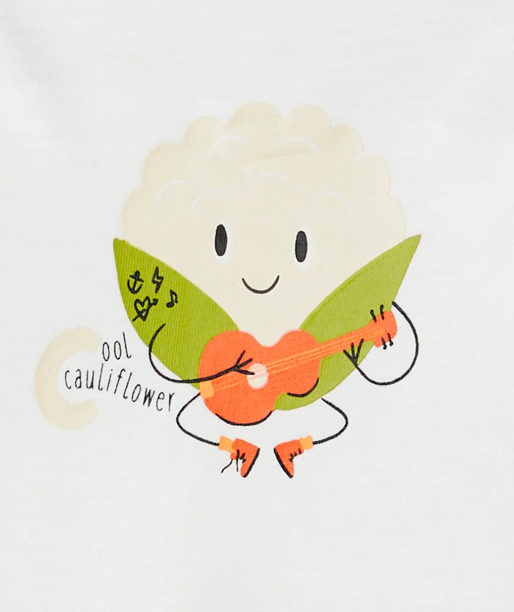DAMARTT-SHIRT THERMOLACTYL BLANC AVEC MOTIF CHOU-FLEUR