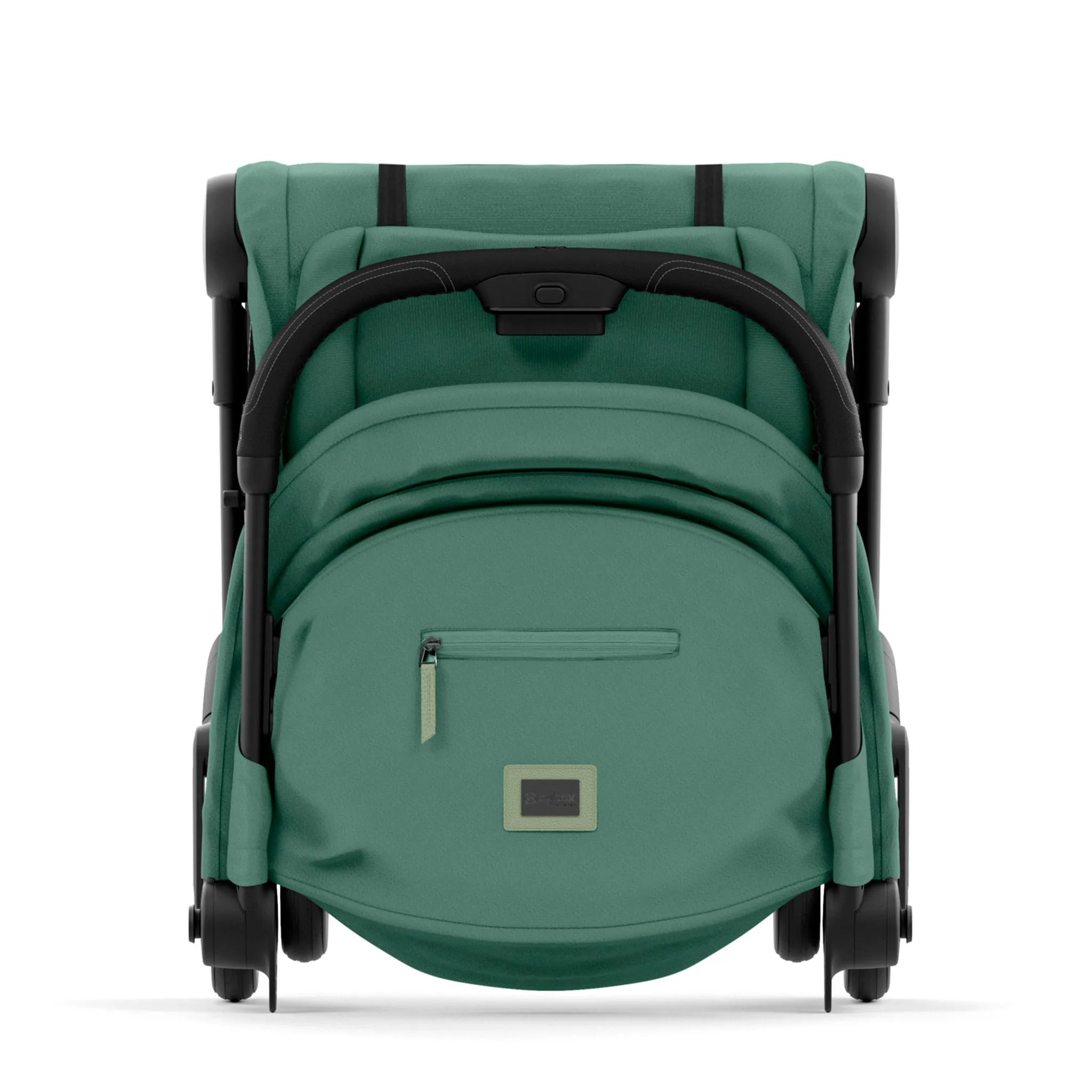 Cybex Poussette Coya - Cadre noir mat avec siège vert feuillage