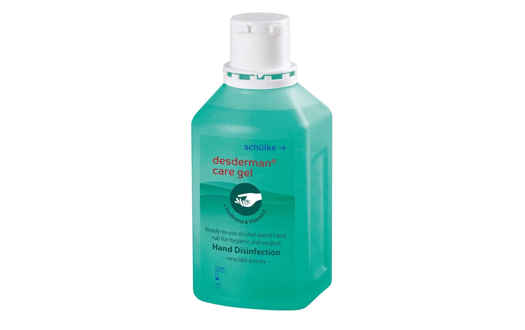 Desinfektionsgel Desderman Care Gel 500 mlFeuchtigkeitsspendendes Händedesinfektionsmittel mit pflegenden Komponenten