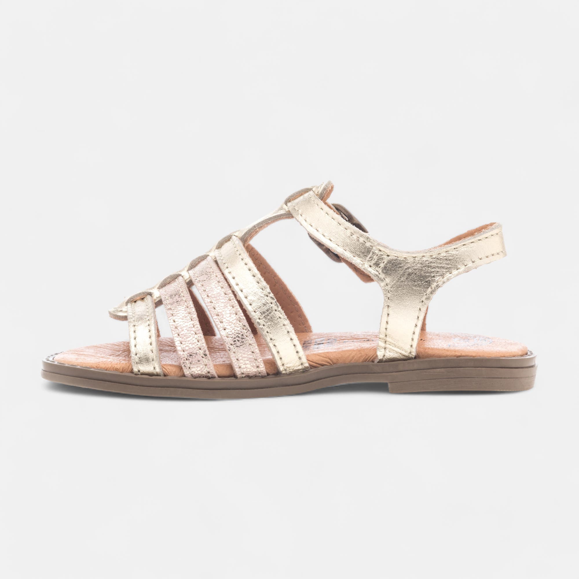 Sandales Fille en cuir rose