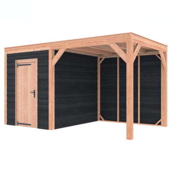 Tuinhuis Douglas Zwart Zweeds Rabat 445x255cm