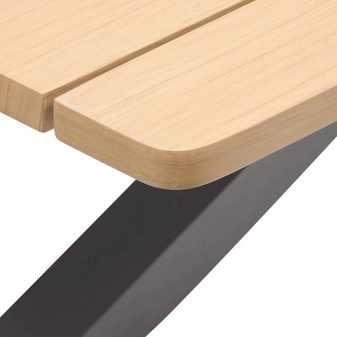 Table de jardin rectangulaire ORACLION Noix / Graphite