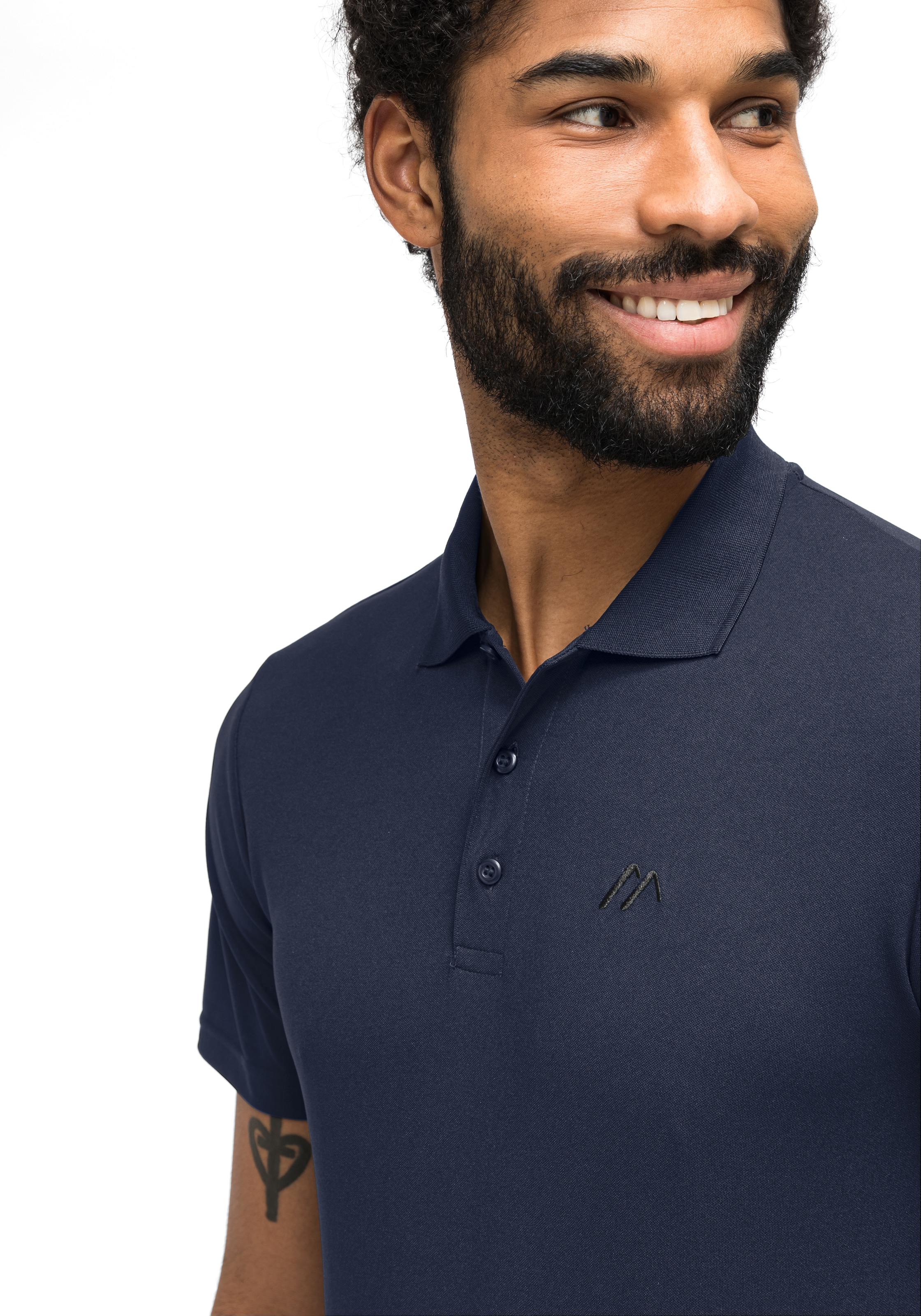 Maier Sports Funktionsshirt »Ulrich« Herren Poloshirt, kurzarm Freizeit-Shirt mit Hemdkragen, Reg. Fit