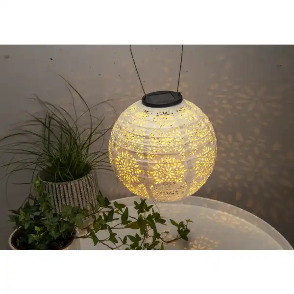 Premium-Solar-Lampion 20cm, weiß
