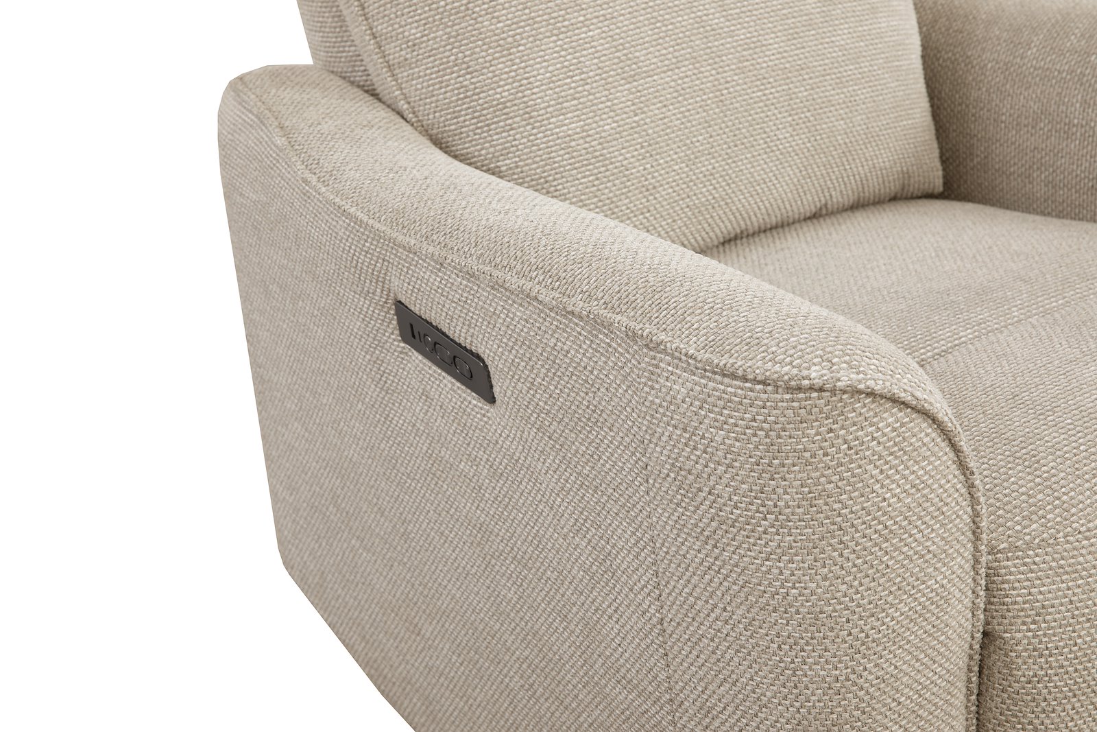 Oregon recliner Beige tekstil, elektirsk rygg og nakkestøtte