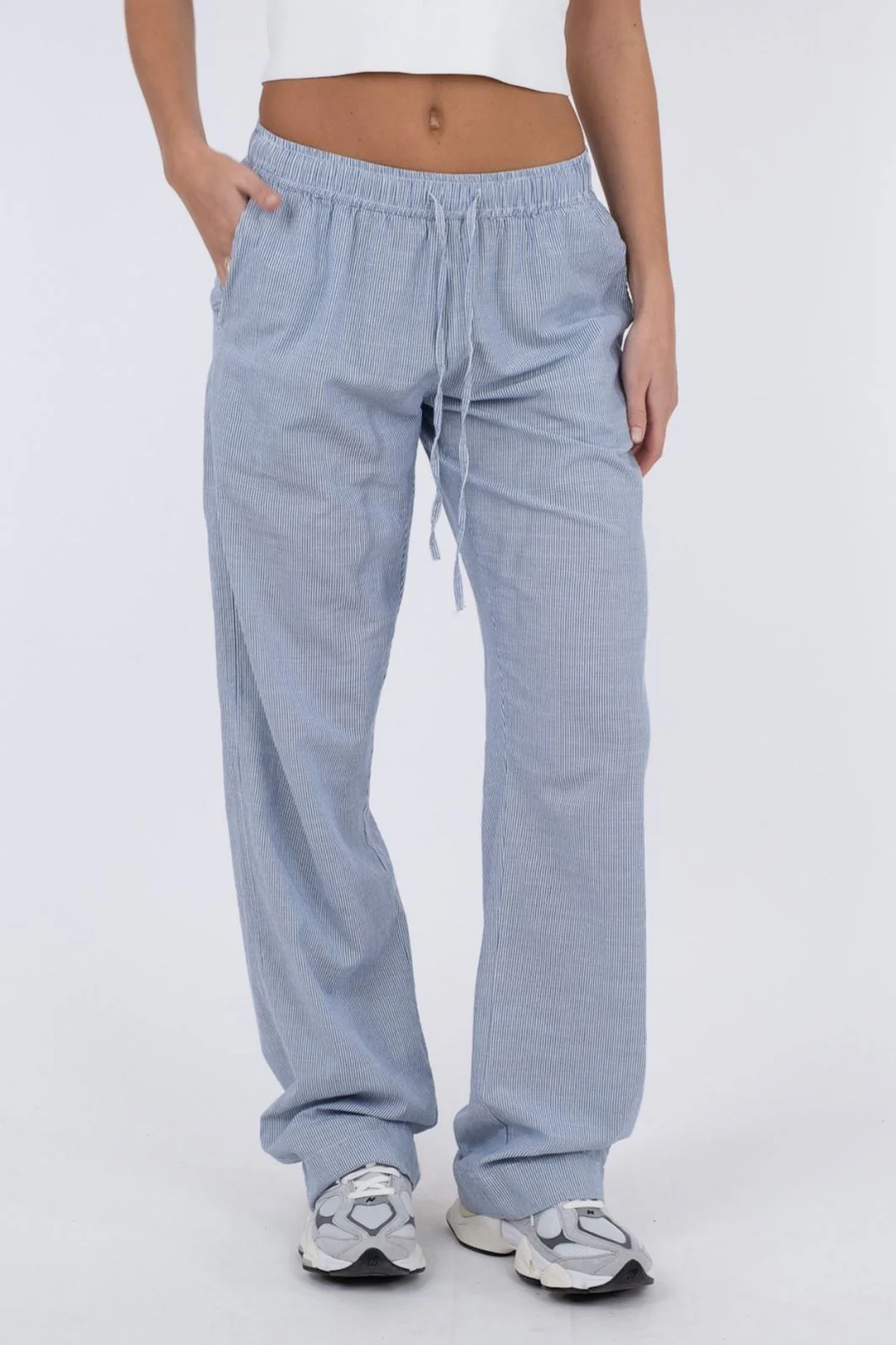 Neo Noir Sonar Mini Stripe Pants blue