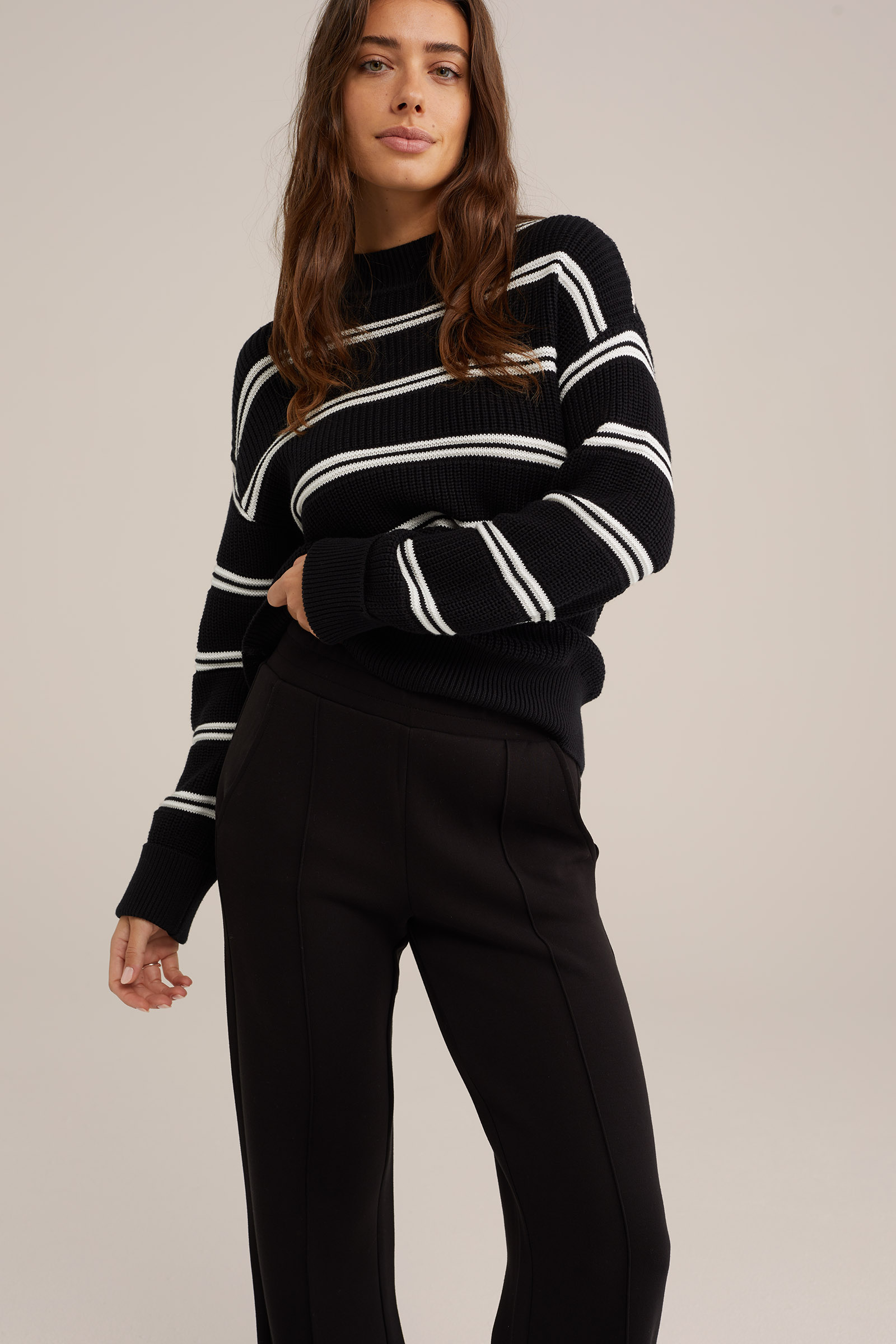 wide leg broek WE Fashion Zwart