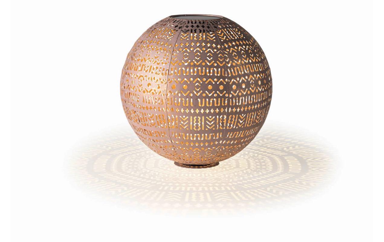 Laterne Solar Antic Ball Boho, Ø 40 cm, BraunDekolicht zum Aufstellen