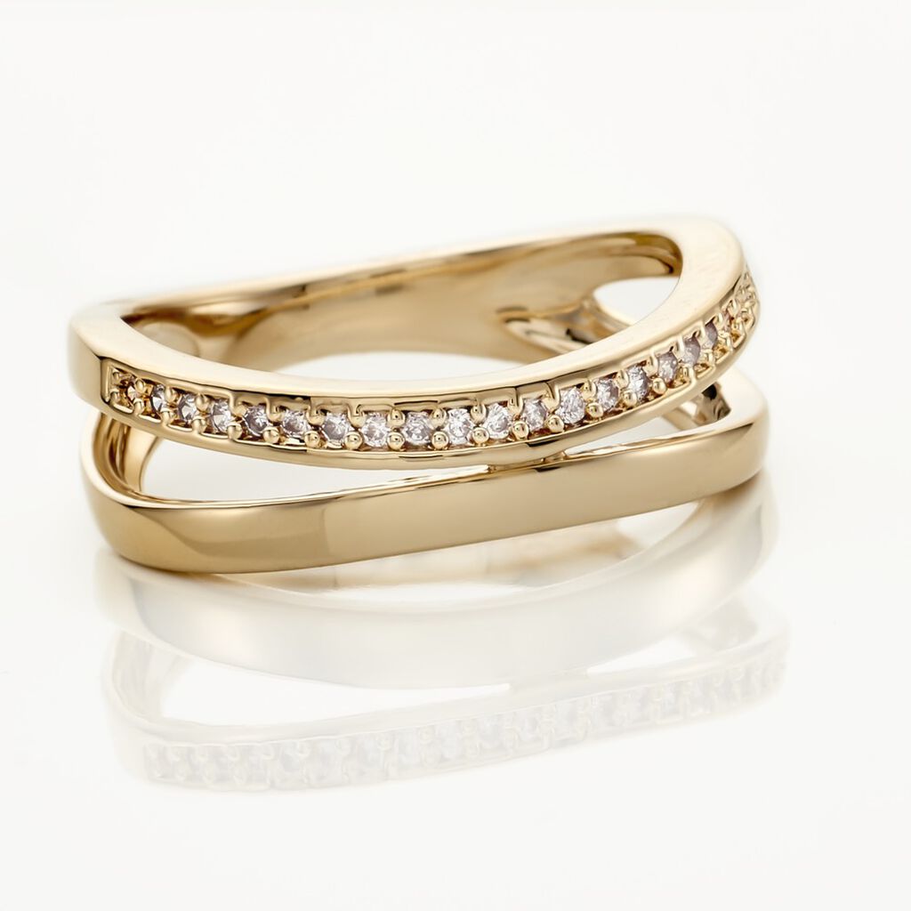 Bague Vitoria Plaqué Or Jaune Oxyde De Zirconium