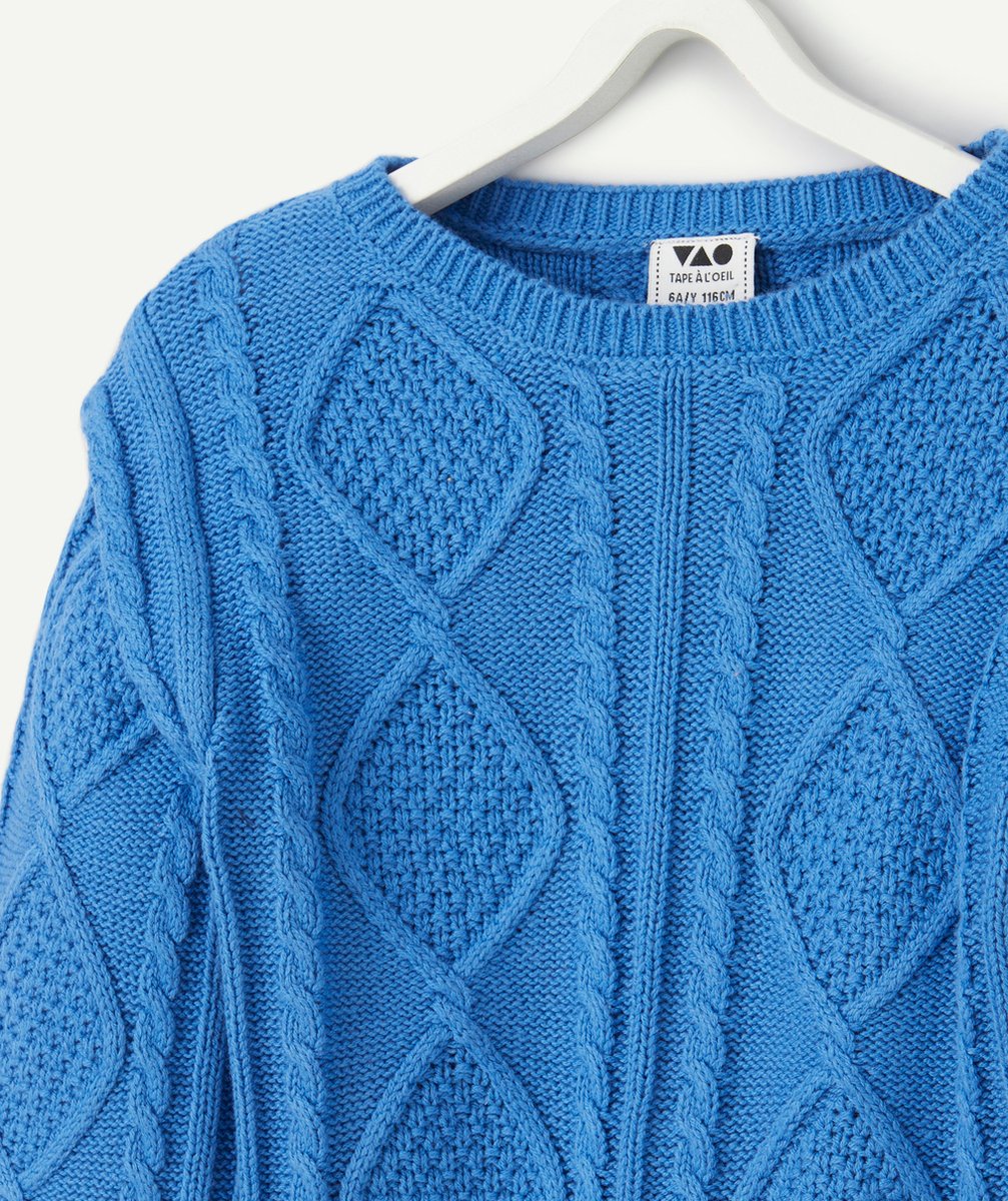 PULL EN TRICOT FILLE EFFET DOUBLE MANCHES