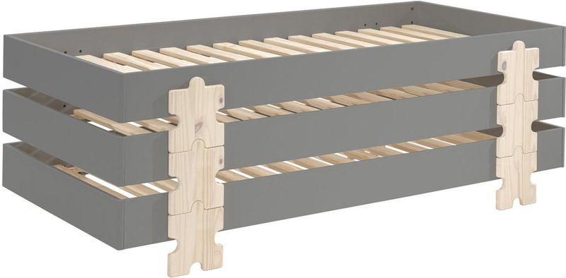 Vipack - Modulo - Bed - Grijs - 3 Stuks - Stapelbaar