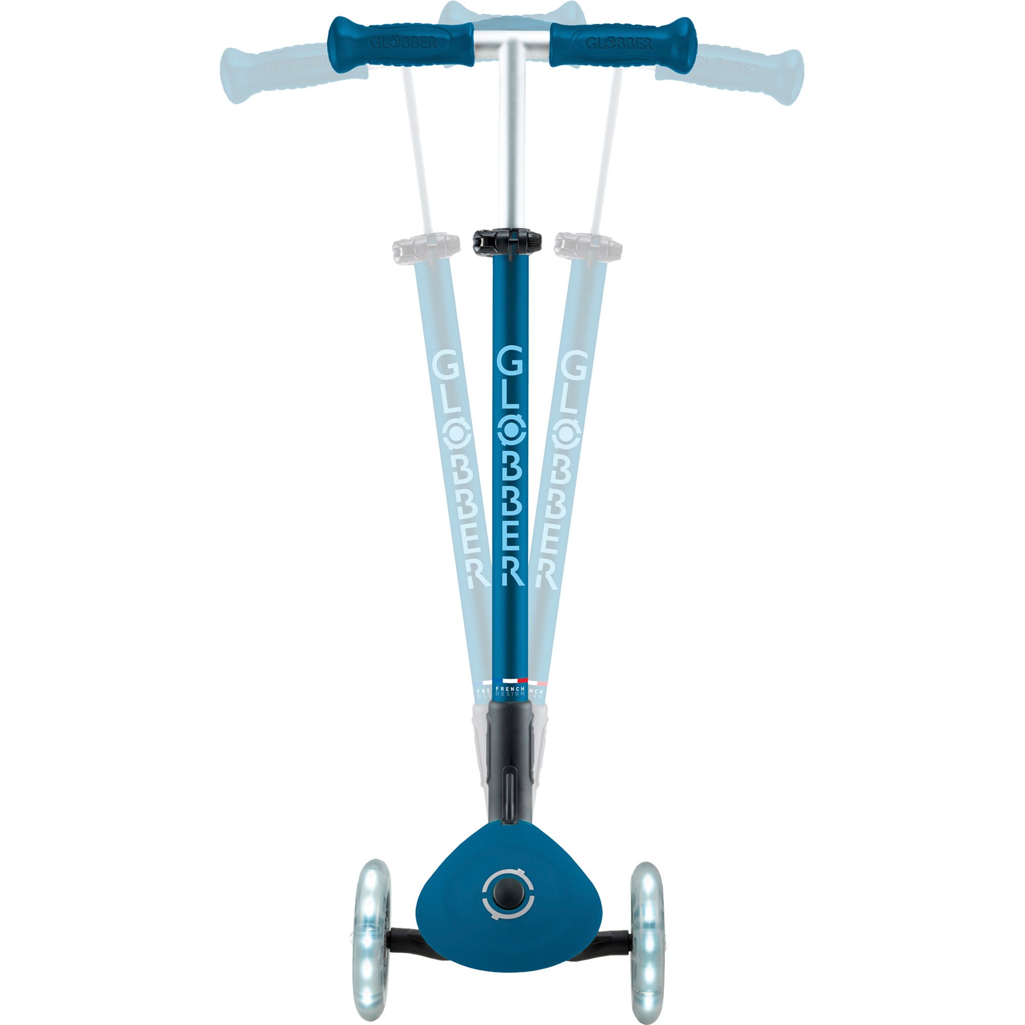 Globber Primo Foldable Lights Plus V2 Scooter Kinder petrole bleu