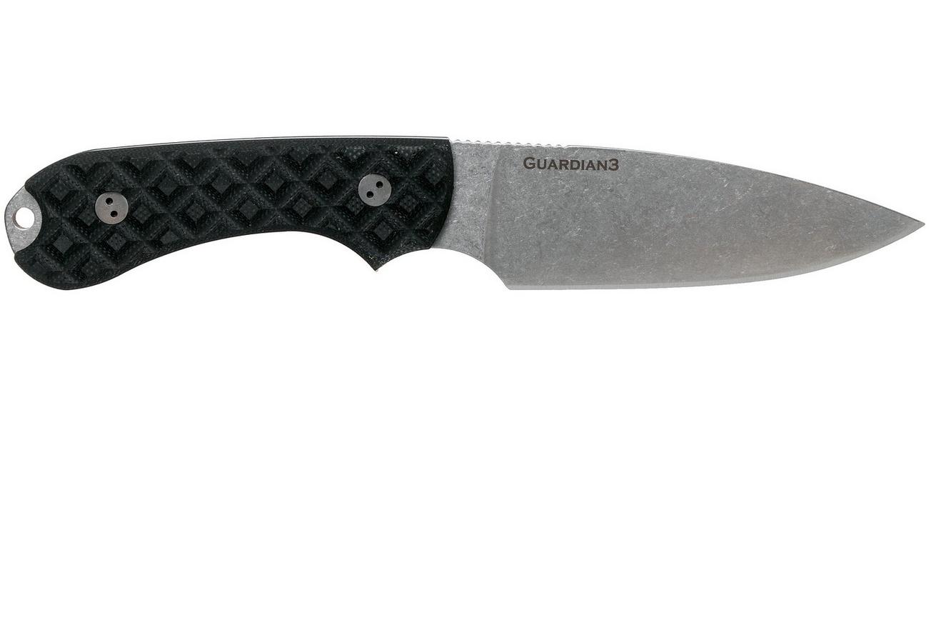 Bradford Guardian 3, Black G10 Guardian 3 M390, Full Height Stonewashed 3FH-001